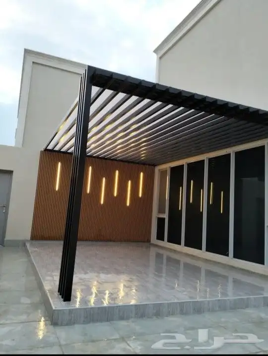 تكسيات جداريه وعشب صناعي وتصميم مظلات 3