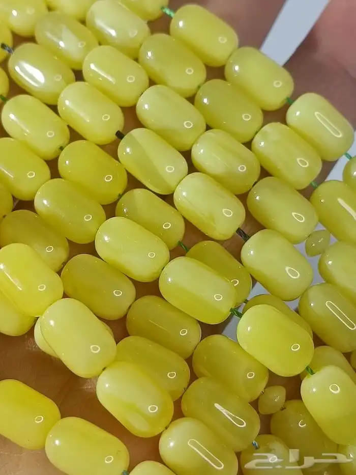 سبحة كهرمان طبيعي من بلاطة عدد الخرز حسب الطلب 0