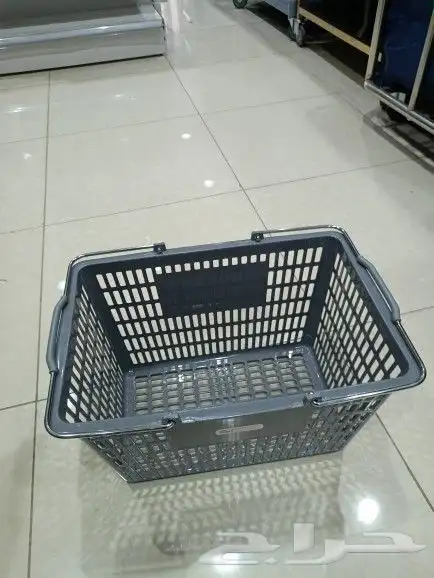 سلة تسوق بلاستيك كامل بلاستيك يد كروم. كروم كامل 5