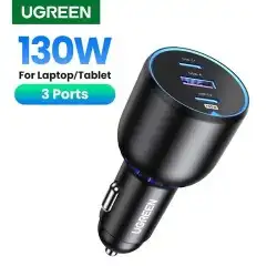 شاحن للسيارة بمنفذين تايب سي و USB بقوة 130 واط   UGREEN 0