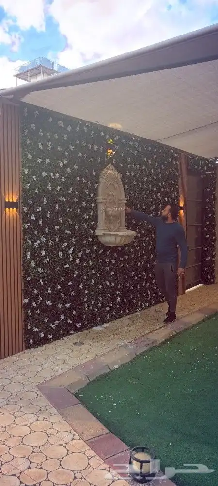 حدائق المدينة مظلات عشب شلالات 2