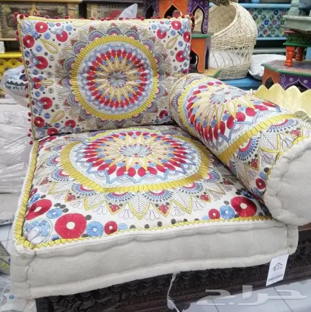 جلسات هنديه قطني طبيعي مطرزه 4