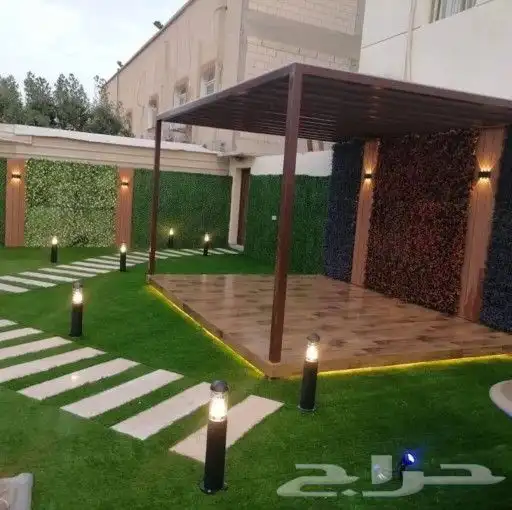 تنسيق-حدائق-عشب-صناعي-مشتل-شلال-مظلة-برجولة-جلسة-غرفة-شبكة 6
