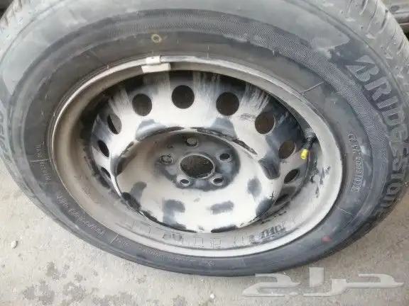 طقم جنوط كرولاء حديدوكاله موديل 2022مع كفرات وكاله بريجستون 0