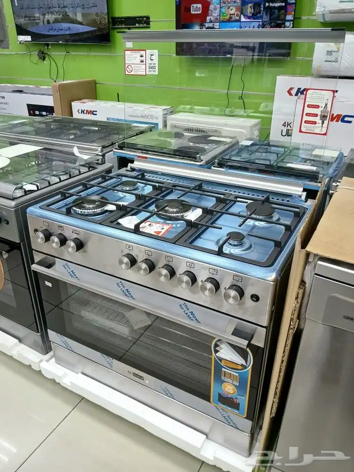 فرن غاز 5 عيون افران 4 عيون كهرباء 6 عين إيطالي تجميع تركي 3