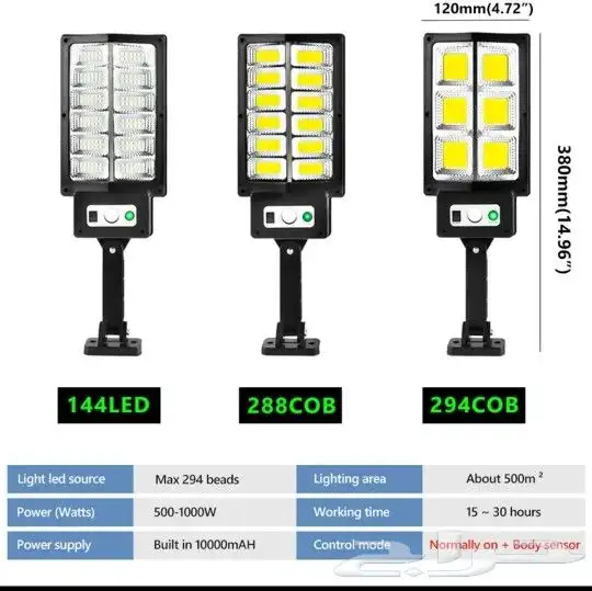 طاقة شمسية كشافات للسور والممرات ضمان سنة 10