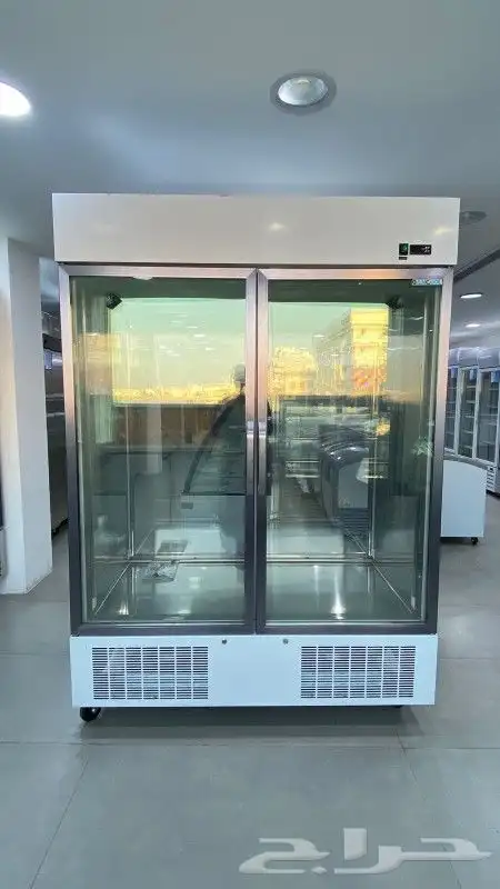 ثلاجة عرض لحوم جهتين زجاج 2