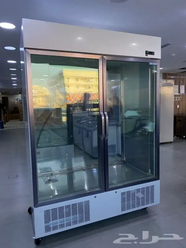 ثلاجة عرض لحوم جهتين زجاج 7