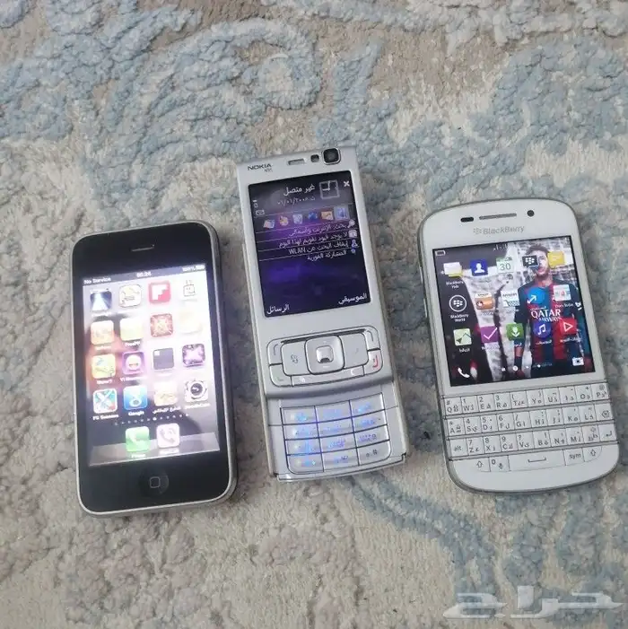 اول جوال ايفون و نوكيا n95 وبلاك بيري Q10 مخزنه 0