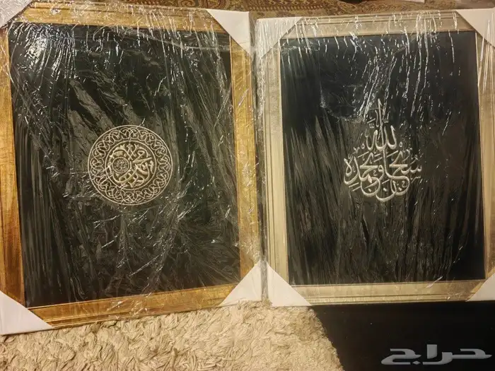 لوحات إسلامية قطع من كسوة الكعبة مجسمات مطلية بالذهب 2