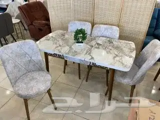 افخم طاولات طعام جديدة رخام خشب زجاج جودة عالية 33