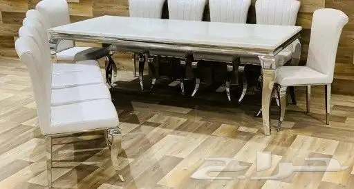 افخم طاولات طعام جديدة رخام خشب زجاج جودة عالية 2