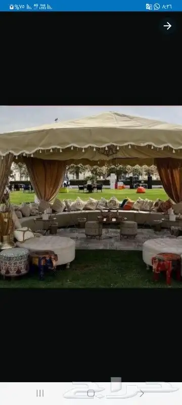 تاجير جلسات شعبيه كراسي كنب طاولات قهوجين وصبابين سماعات 6