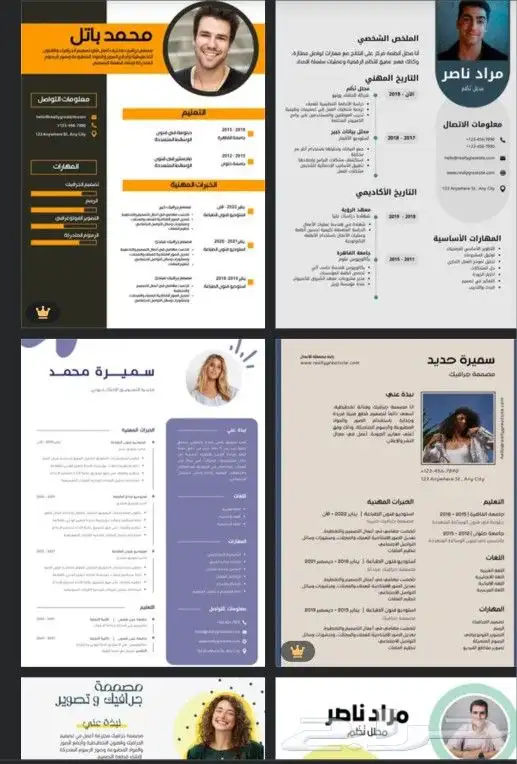 تصميم سيرة ذاتية احترافية 8