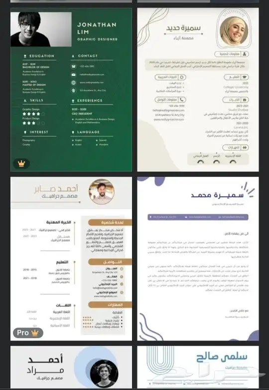 تصميم سيرة ذاتية احترافية 6
