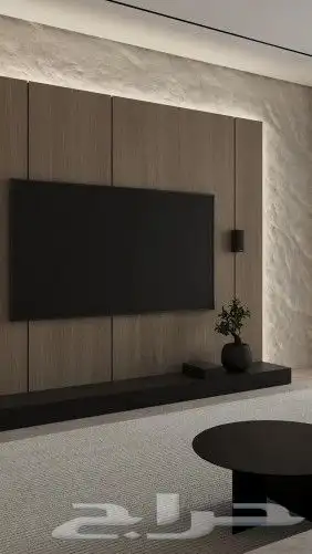 تنفيذ ديكور خلفية بلازما جداريه شيبورد وبديل الحجر 9