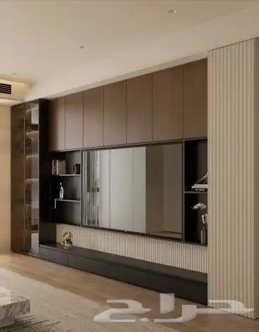 تنفيذ ديكور خلفية بلازما جداريه شيبورد وبديل الحجر 8