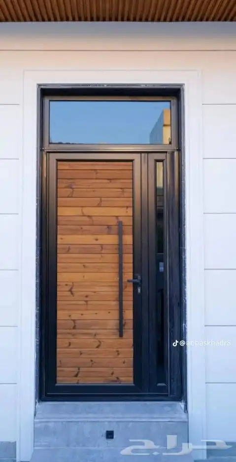 ابواب خارجية المنيوم خشابي صاج شرائح 1