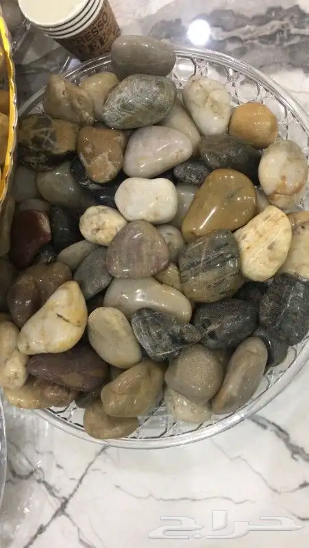 حصى نهري  مرو  حجر زينة حدائق 29