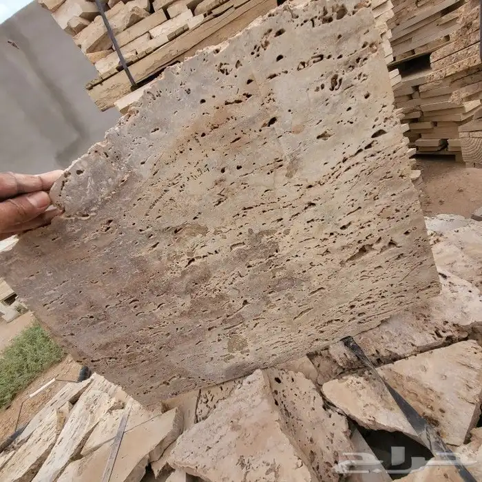 طبليات حجر مخرم للديكور وحجر خشن للديكور والتراثيات. 3