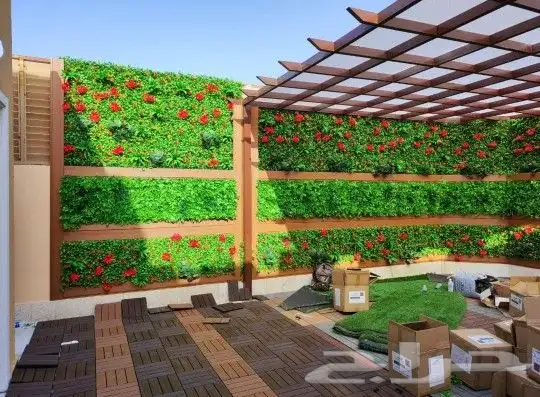 مضلات سواتر برجولات اصباغ بديل رخام بديل خشب عشب صناعي 7