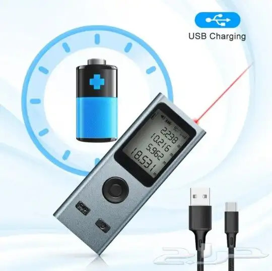 اصغر متر ليزر مع تعليقة يقابل إعادة الشحن USB 0