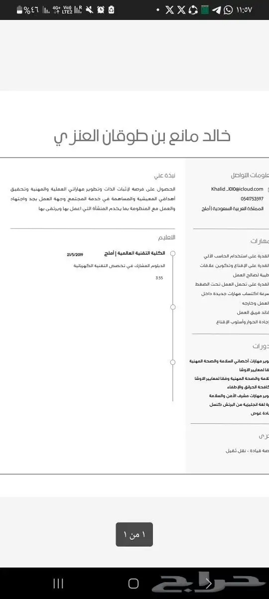 تصميم سيرة ذاتية احترافية CV 5