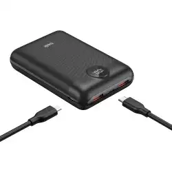 باوربنك بمنفذين USB ومنفذ تايب سي بسعة 20mAh بمقياس شاشة 1