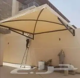 عمل مظلات ستاير برجولات جلسات عشب صناعي 3