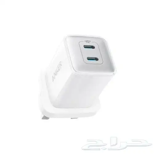 شاحن جداري انكر نانو برو بقوة 40 واط بمنفذين USB-C - ابيض 0