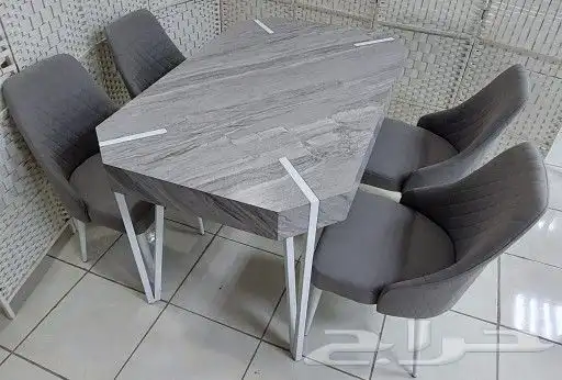 طاولة طعام خشبي 4 كراسي 0