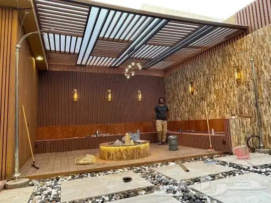 مجالس خارجيه ساندوتش بنل برجولات جلسات واجهات زجاج 17