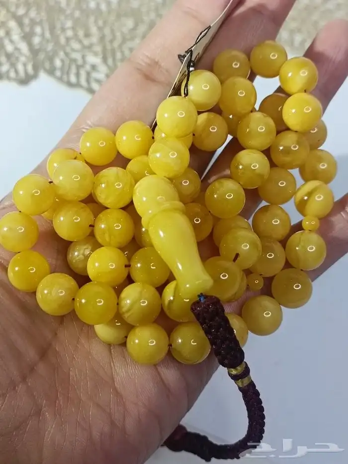 سبحة كهرمان كالينغرادي طبيعي حر فاخرة 1