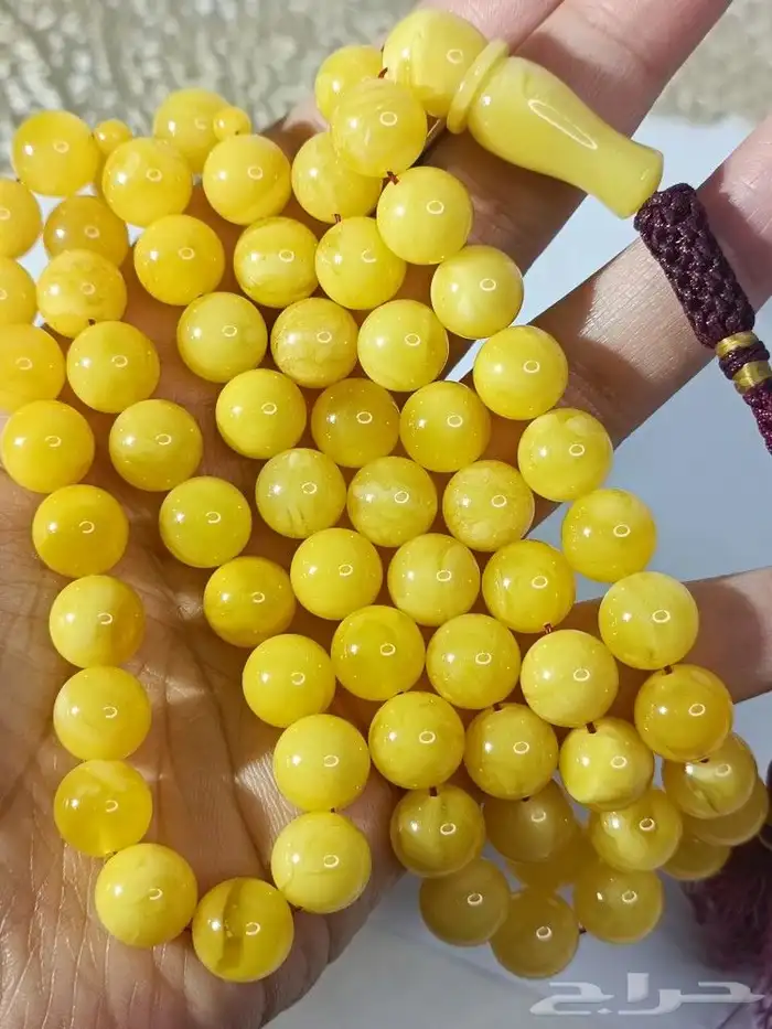 سبحة كهرمان كالينغرادي طبيعي حر فاخرة 3