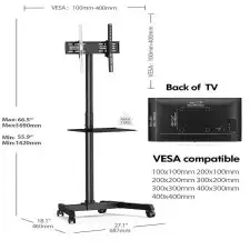 حامل تلفزيون متنقل بكفرات للجلسات الخارجيه 6