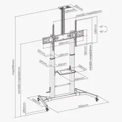 حامل تلفزيون متنقل بكفرات للجلسات الخارجيه 1