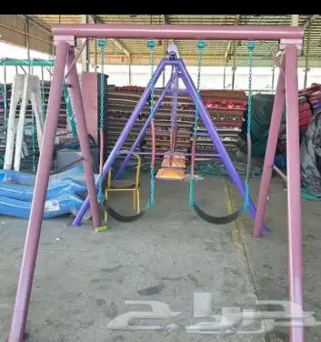 A bouncy rotating rubber swing all in iron. All new 5