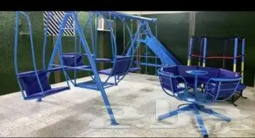 A bouncy rotating rubber swing all in iron. All new 9