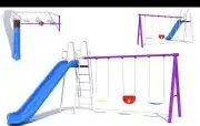 A bouncy rotating rubber swing all in iron. All new 19