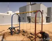A bouncy rotating rubber swing all in iron. All new 15