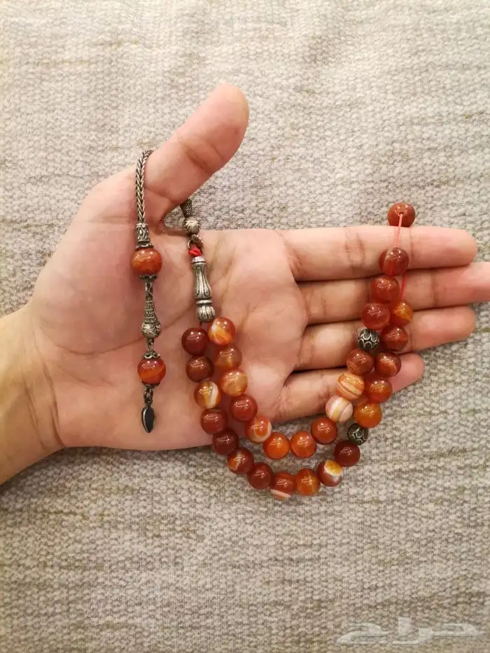 مسباح عقيق و فضة 0