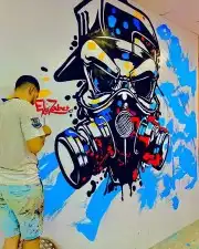 نقدم لكم البعض من الأعمال ف رسم الجداريات الخارجية و الديك 8