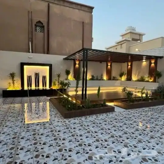 تنسيق الحدائق والشلالات والنوافير والمظلات 5