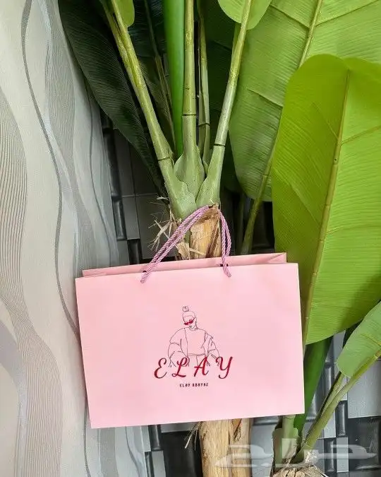 بكج عباية بوكسات أكياس كروت لوقو قماش ورق تغليف ستيكر 11