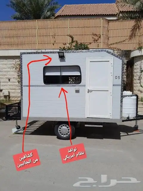 كرفان مقاس 3x2 متر محور واحد داخلي تصنيع سعودي 100 18