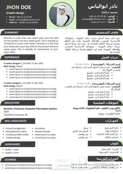 سيره ذاتيه سيفي CV نوعيه جديده 1