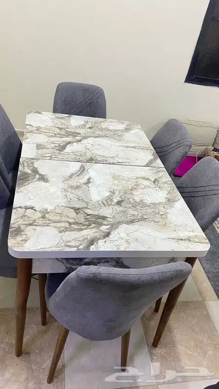 افخم طاولات طعام الخشب والرخام جودة ممتازة جديد بالكرتون 30