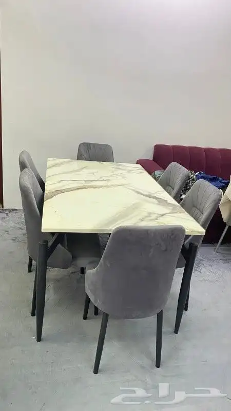 افخم طاولات طعام الخشب والرخام جودة ممتازة جديد بالكرتون 4