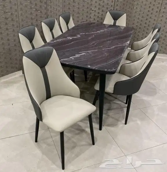 افخم طاولات طعام الخشب والرخام جودة ممتازة جديد بالكرتون 15