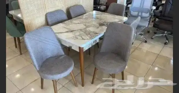 افخم طاولات طعام الخشب والرخام جودة ممتازة جديد بالكرتون 25
